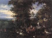 BRUEGHEL, Jan the Elder Adam and Eve in the Garden of Eden oil painting on canvas